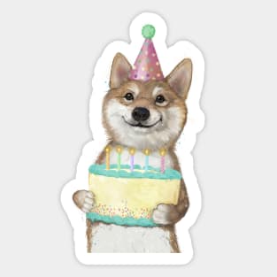 Birthday Fox Sticker